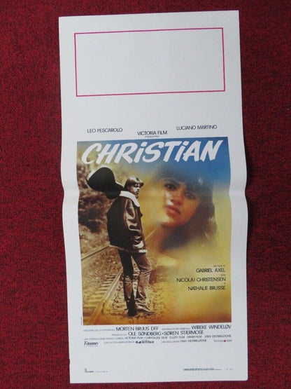 CHRISTIAN ITALIAN LOCANDINA (27.5"x13") POSTER LEO PESCAROLO 1989 Movie posters