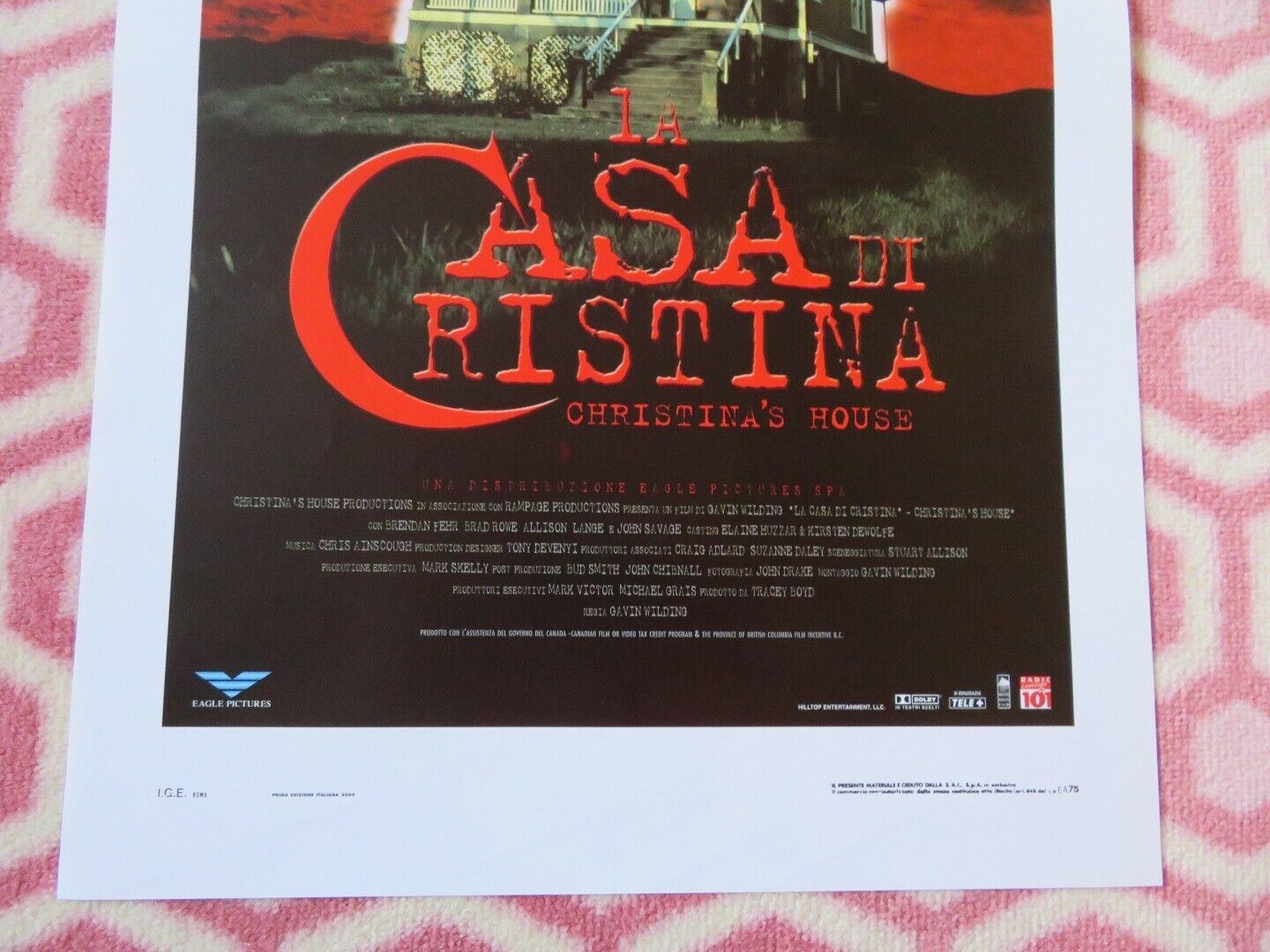 CHRISTINA'S HOUSE ITALIAN LOCANDINA (27.5"x13") POSTER BRENDAN FEHR 2000 - Rendezvous Cinema