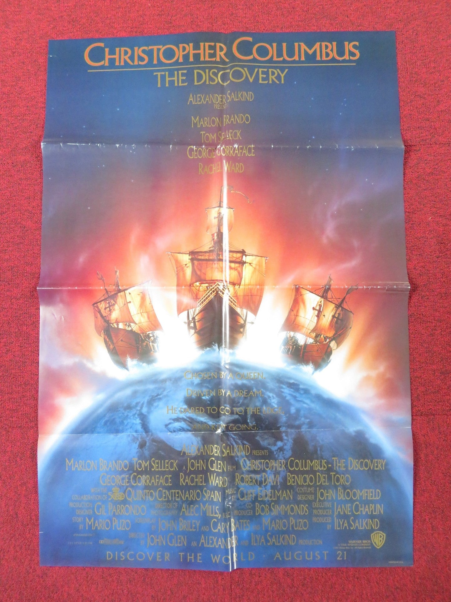 CHRISTOPHER COLUMBUS THE DISCOVERY FOLDED US ONE SHEET POSTER TOM SELLECT 1992 Rendezvous Cinema Movie posters