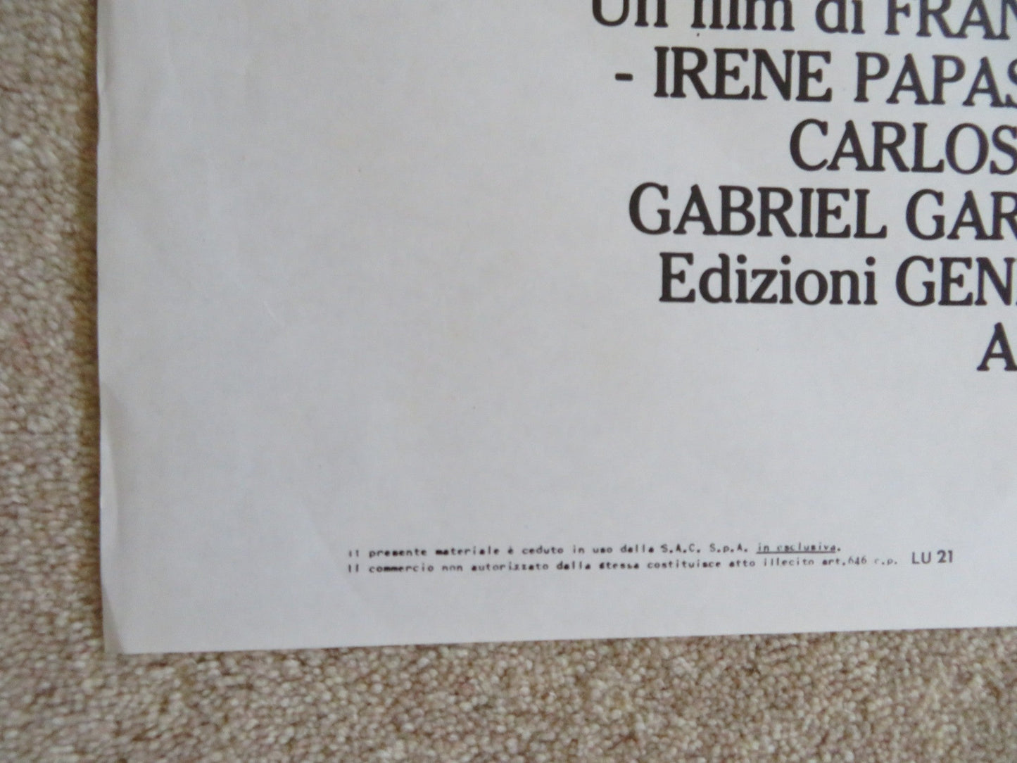 CHRONICLE OF A DEATH FORETOLD ITALIAN 2 FOGLIO POSTER RUPERT EVERETT 1987 Rendezvous Cinema Movie posters