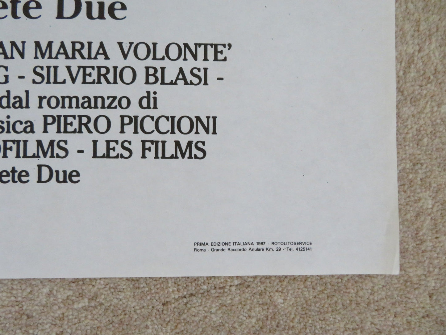 CHRONICLE OF A DEATH FORETOLD ITALIAN 2 FOGLIO POSTER RUPERT EVERETT 1987 Rendezvous Cinema Movie posters