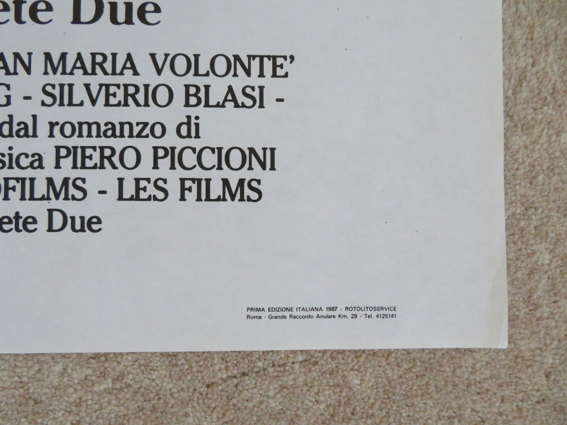 CHRONICLE OF A DEATH FORETOLD ITALIAN 2 FOGLIO POSTER RUPERT EVERETT 1987 Rendezvous Cinema Movie posters