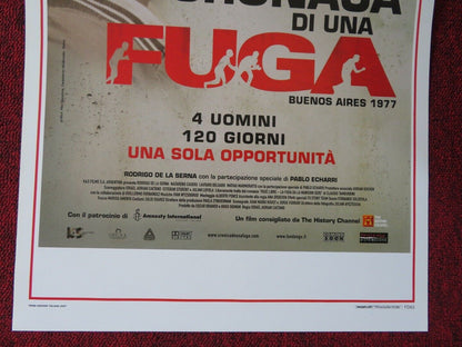 CHRONICLE OF AN ESCAPE ITALIAN LOCANDINA (27.5"x13") POSTER PABLO ECHARRI 2007 Movie posters