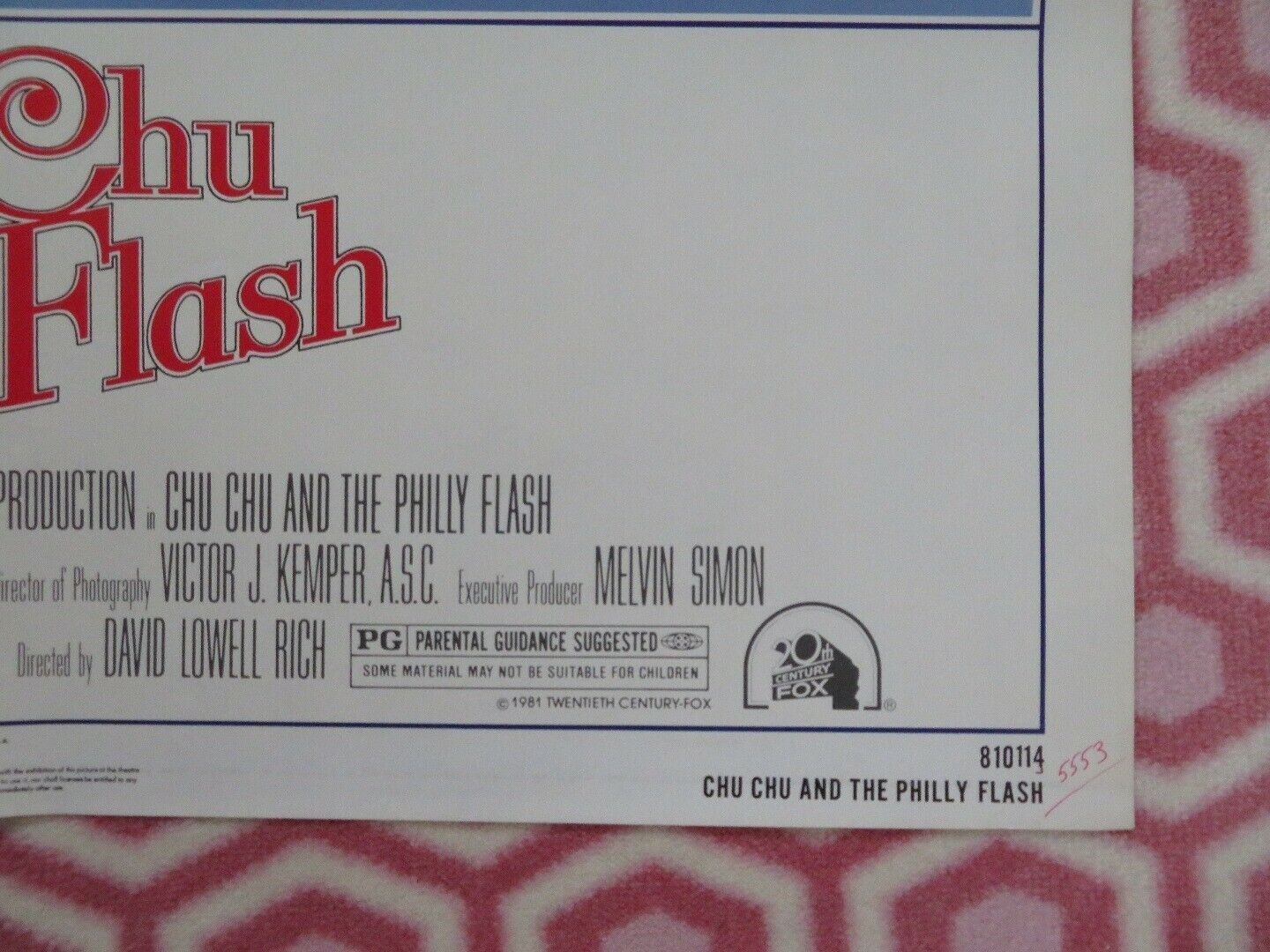 CHU CHU AND THE PHILLY FLASH US ONE SHEET POSTER ALAN ARKIN 1981 Rendezvous Cinema Movie posters