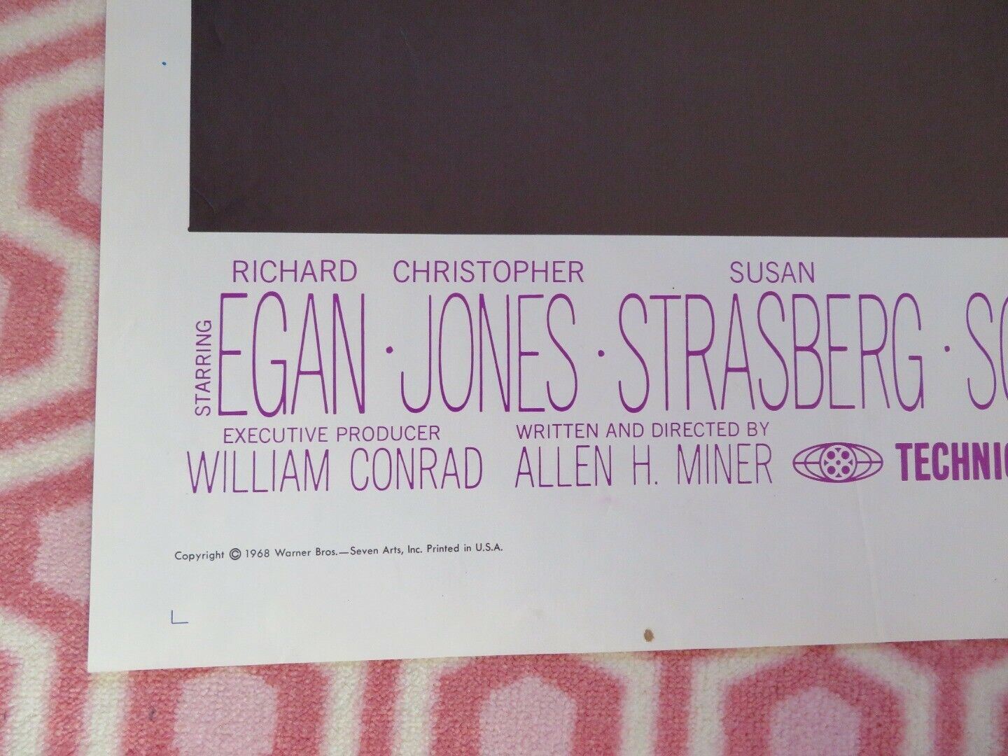 CHUBASCO FOLDED US ONE SHEET POSTER RICHARD EGAN CHRISTOPHER JONES 1968 Movie posters