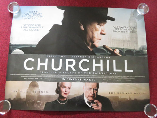 CHURCHILL UK QUAD ROLLED POSTER BRIAN COX MIRANDA RICHARDSON 2017 Rendezvous Cinema Movie posters