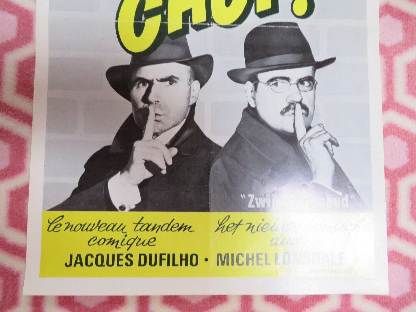 CHUT!/ HUSH! BELGIUM (21.5"x 14) POSTER JACQUES DUFILHO MICHEL LONSDALE 1972 Movie posters