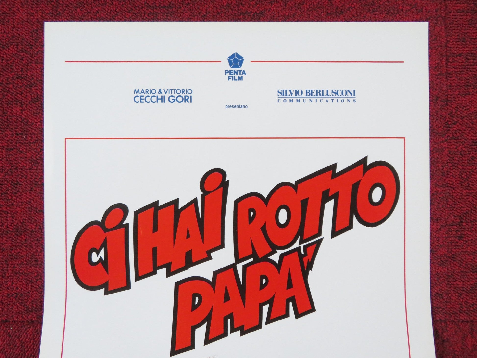 CI HAI ROTTO PAPA ITALIAN LOCANDINA POSTER ELIO GERMANO LUCA VIRGULTI 1993 Rendezvous Cinema Movie posters