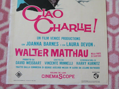 CIAO CHARLIE! / Goodbye Charlie ITALIAN LOCANDINA (27.5"x13") POSTER 1964 - Rendezvous Cinema