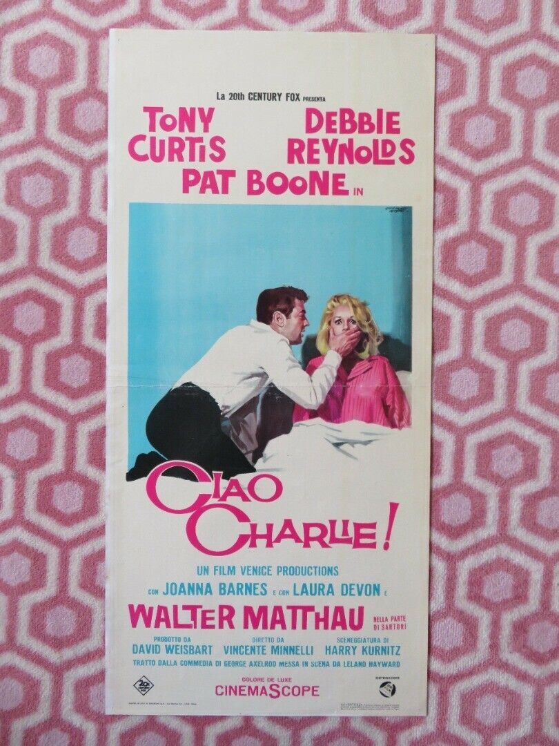 CIAO CHARLIE! / Goodbye Charlie ITALIAN LOCANDINA (27.5"x13") POSTER 1964 - Rendezvous Cinema