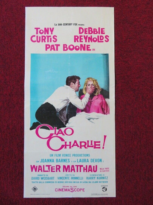 CIAO CHARLIE / Goodbye Charlie ITALIAN LOCANDINA (27.5"x13") POSTER T CURTIS '64 Movie posters