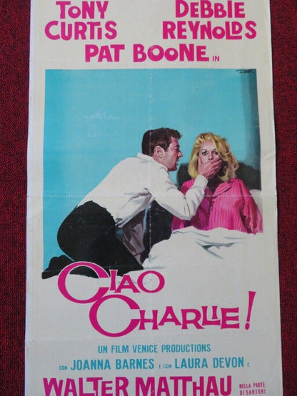 CIAO CHARLIE / Goodbye Charlie ITALIAN LOCANDINA (27.5"x13") POSTER T CURTIS '64 Movie posters
