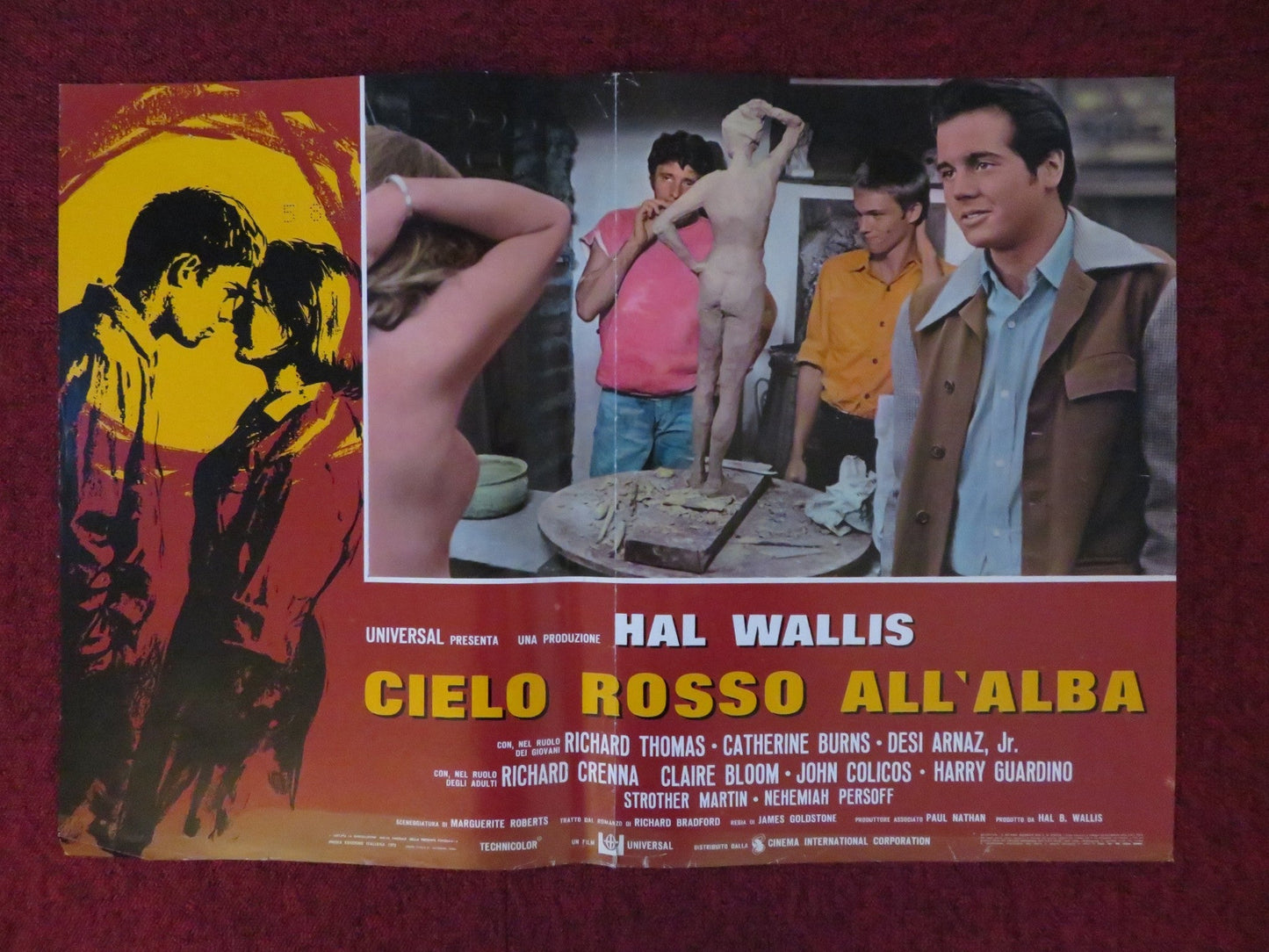 CIELO ROSSO ALL'ALBA ITALIAN FOTOBUSTA POSTER RICHARD THOMAS C. BURNS 1971 Rendezvous Cinema Movie posters