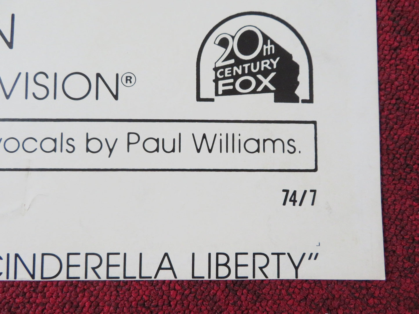 CINDERELLA LIBERTY - STYLE B FOLDED US ONE SHEET POSTER JAMES CAAN 1974 Rendezvous Cinema Movie posters