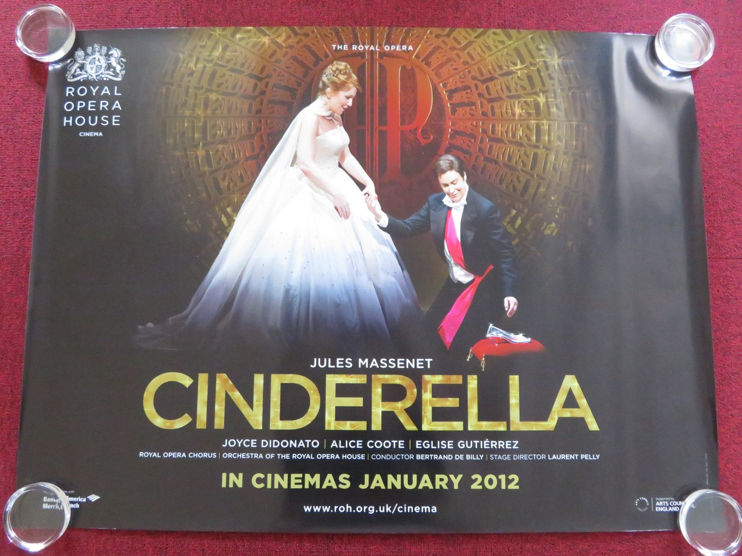 CINDERELLA UK QUAD ROLLED POSTER ROYAL OPERA HOUSE JULES MASSENET 2012 Rendezvous Cinema Movie posters