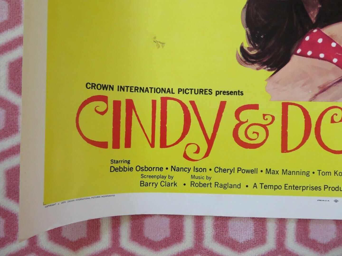 CINDY & DONNA US HALF SHEET (22"x 28") POSTER DEBBIE OSBORNE NANCY ISON 1970 Movie posters