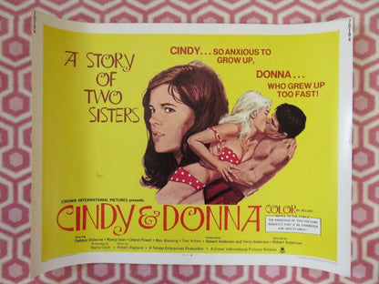 CINDY & DONNA US HALF SHEET (22"x 28") POSTER DEBBIE OSBORNE NANCY ISON 1970 Movie posters
