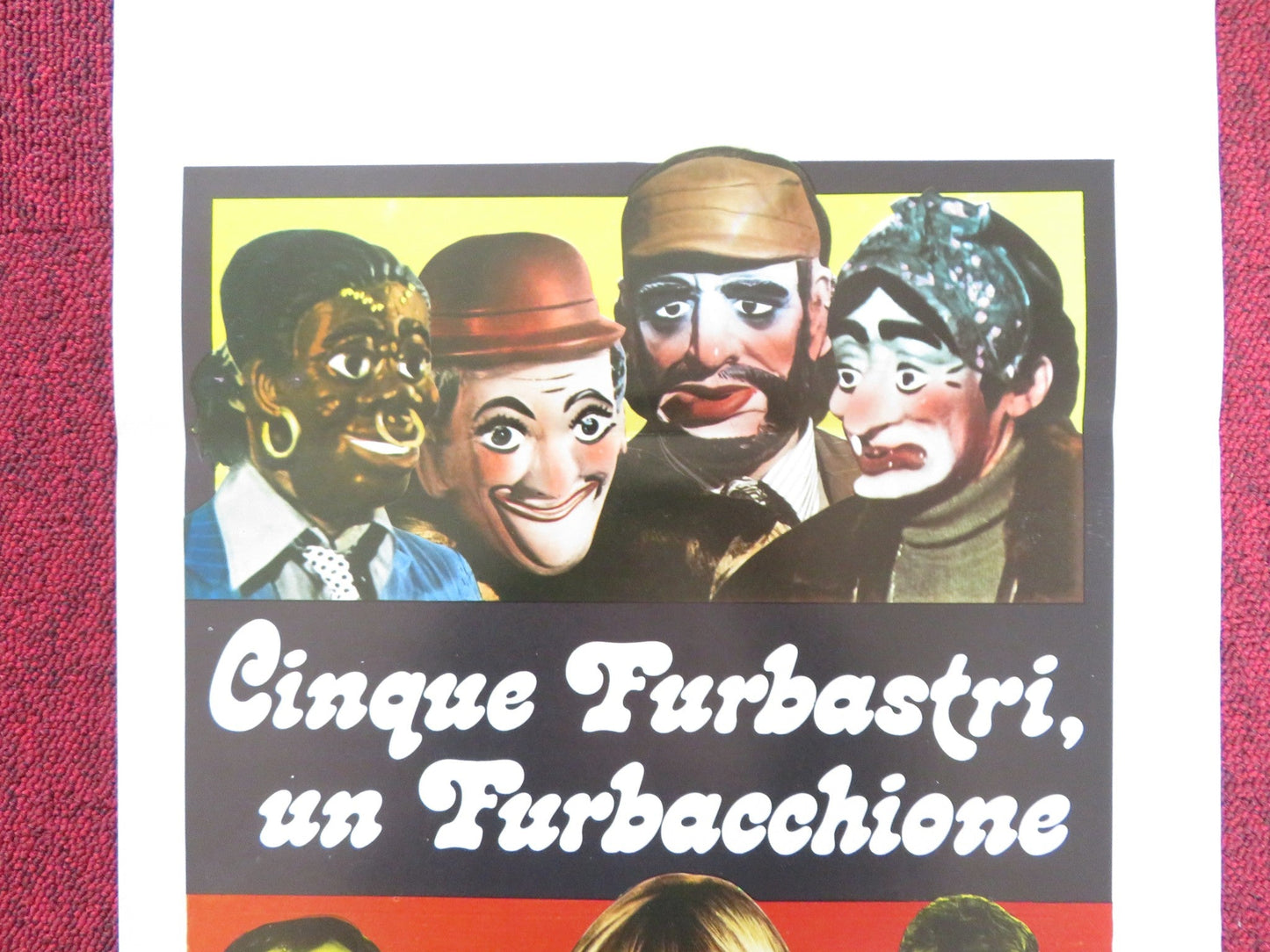 CINQUE FURBASTRI, UN FURBACCHIONE ITALIAN LOCANDINA POSTER RENATO CESTIE 1977 Rendezvous Cinema Movie posters