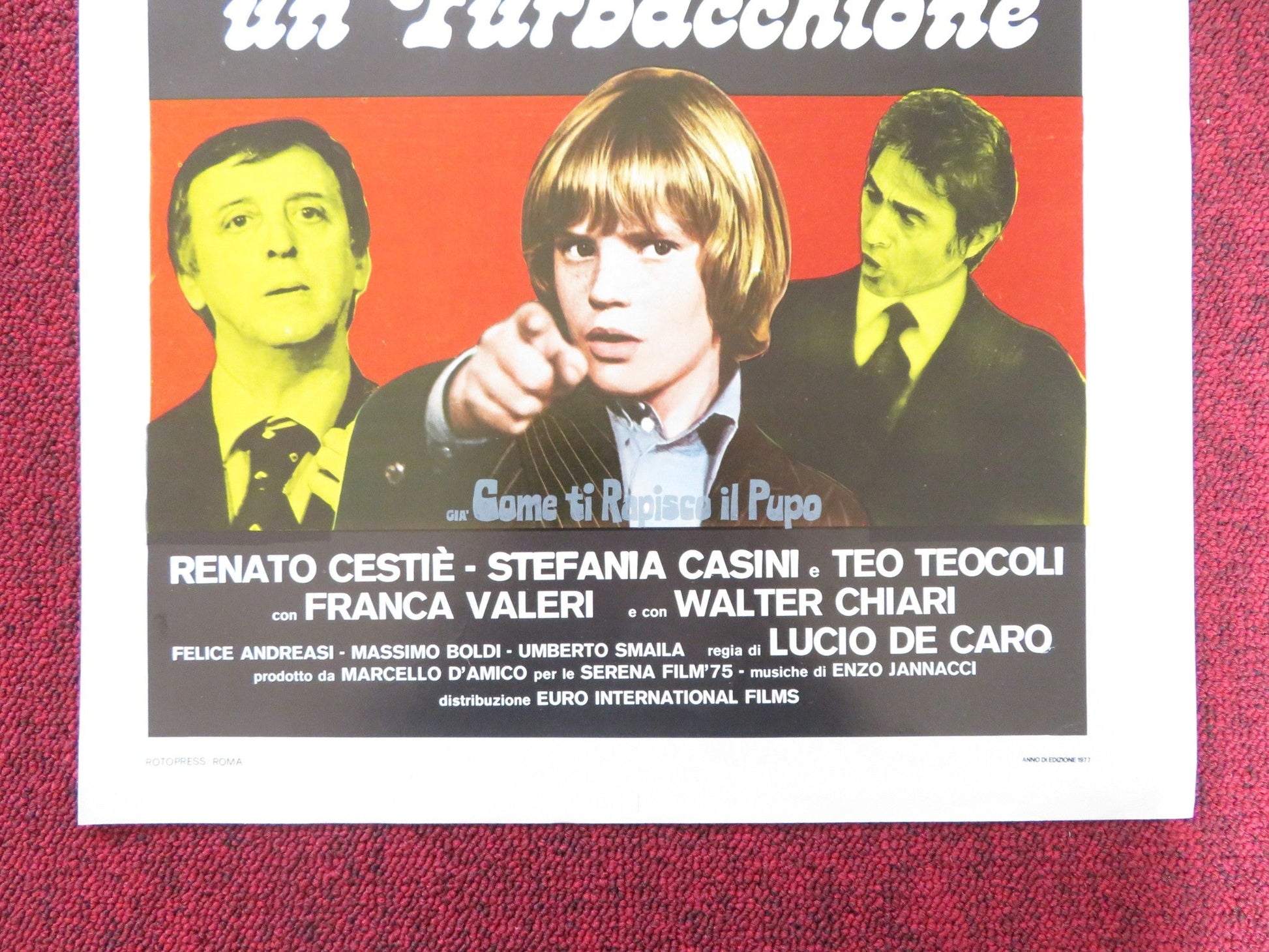 CINQUE FURBASTRI, UN FURBACCHIONE ITALIAN LOCANDINA POSTER RENATO CESTIE 1977 Rendezvous Cinema Movie posters