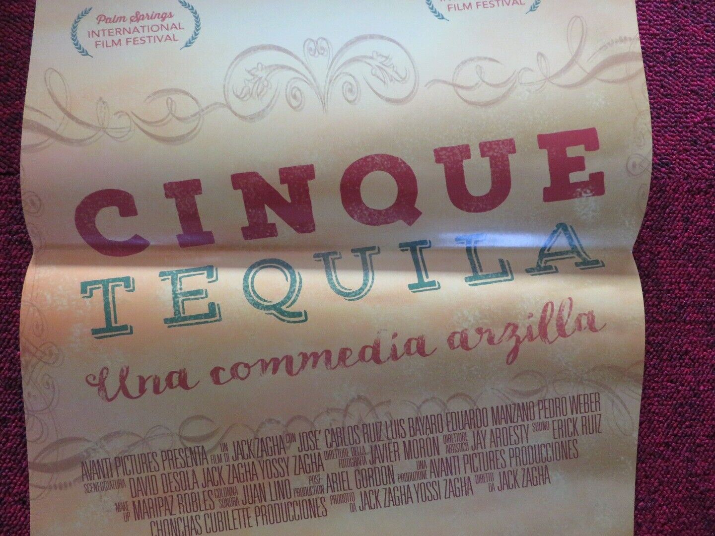 CINQUE TEQUILA / one for the road ITALIAN LOCANDINA (27"x12.5") POSTER 2014 - Rendezvous Cinema