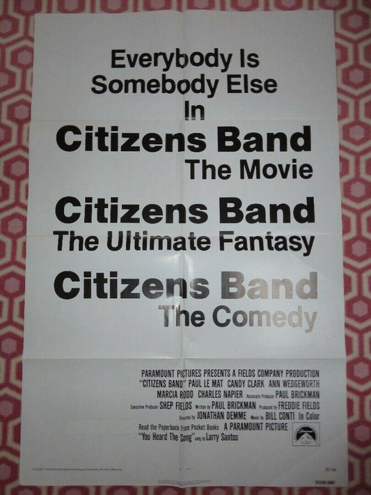 CITIZENS BAND US ONE SHEET POSTER PAUL LE MAT CANDY CLARK 1977 Movie posters