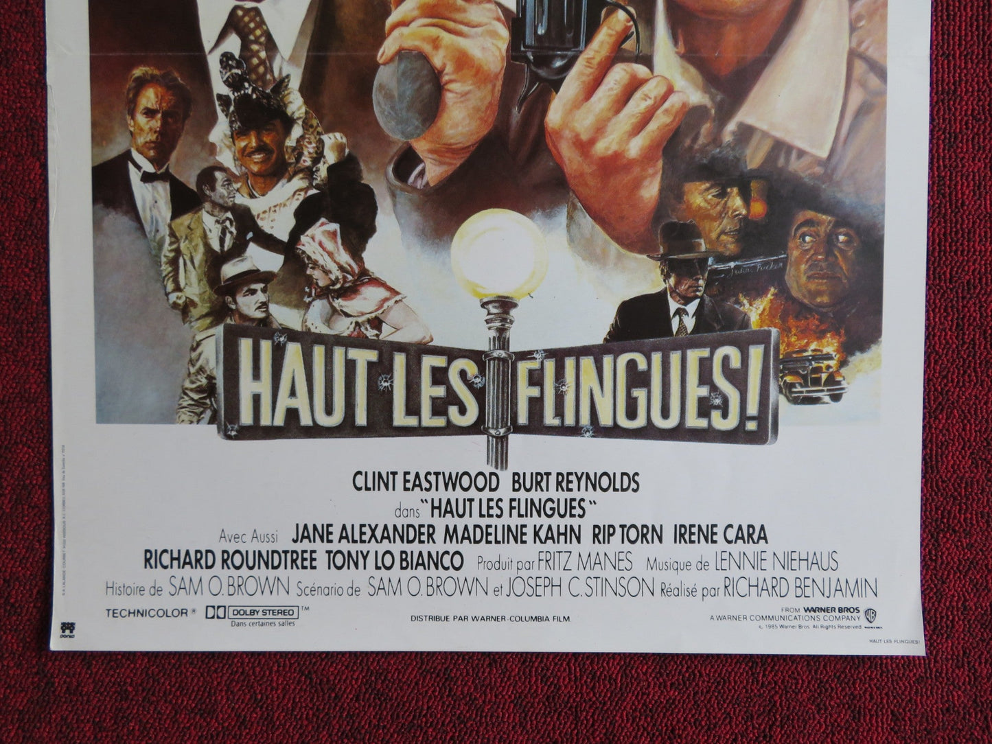 CITY HEAT FRENCH POSTER CLINT EASTWOOD BURT REYNOLDS 1984 Rendezvous Cinema Movie posters