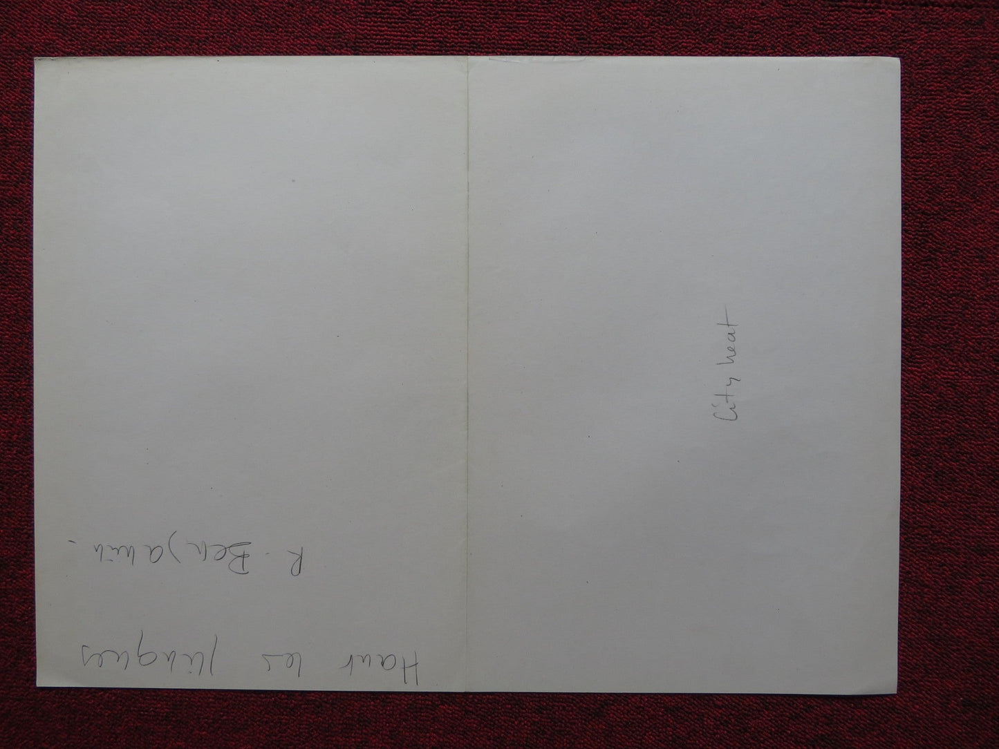 CITY HEAT FRENCH POSTER CLINT EASTWOOD BURT REYNOLDS 1984 Rendezvous Cinema Movie posters