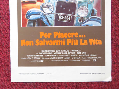 CITY HEAT ITALIAN LOCANDINA POSTER CLINT EASTWOOD BURT REYNOLDS 1984 Rendezvous Cinema Movie posters
