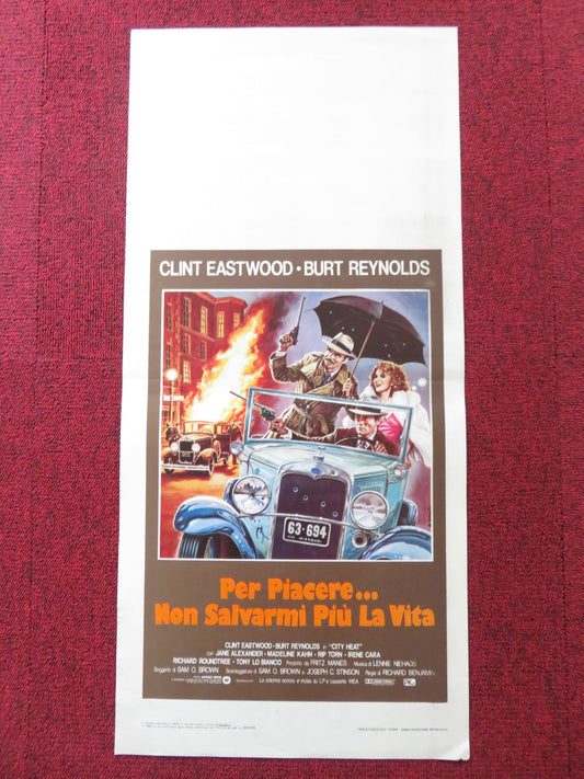 CITY HEAT ITALIAN LOCANDINA POSTER CLINT EASTWOOD BURT REYNOLDS 1984 Rendezvous Cinema Movie posters