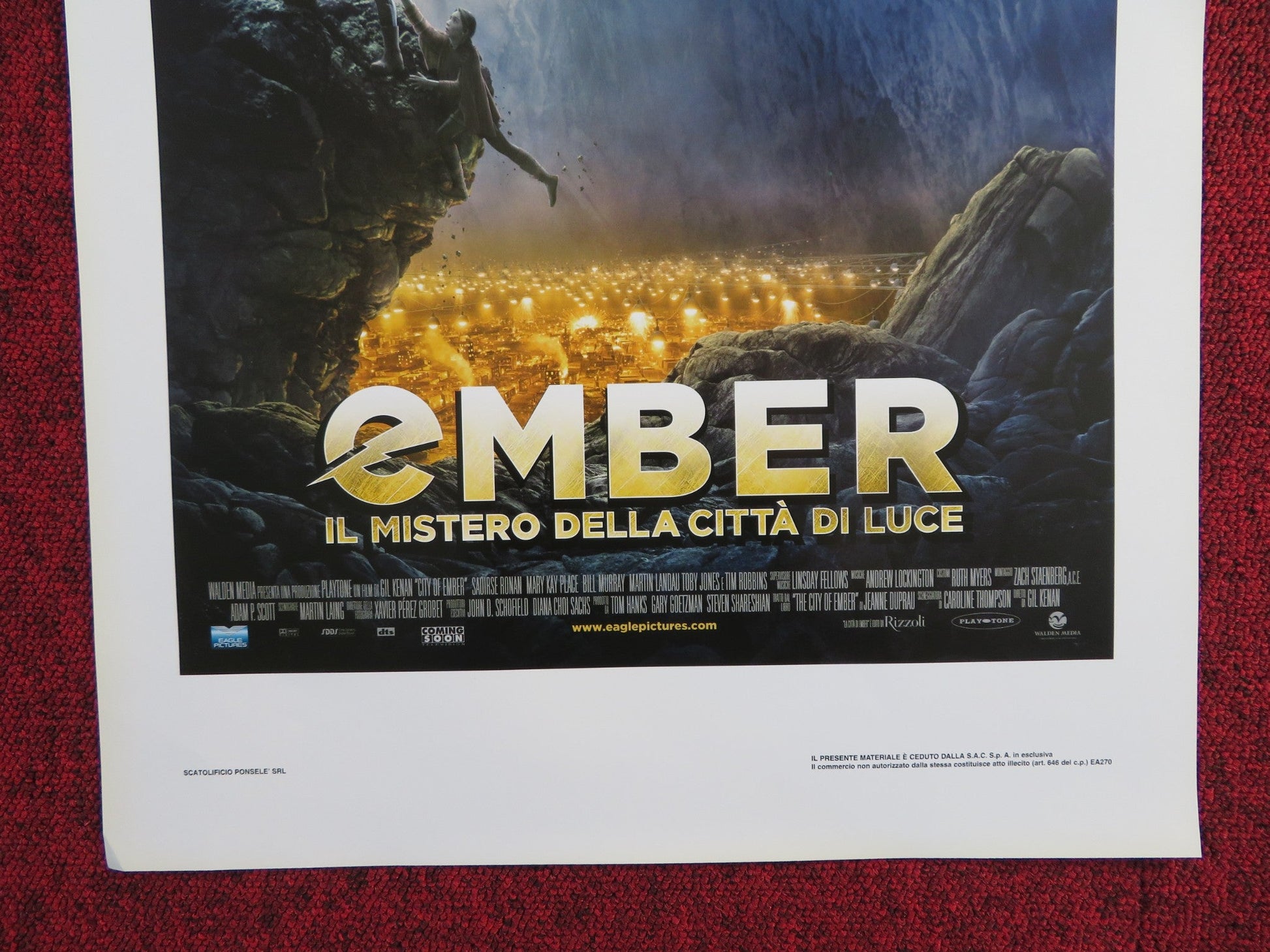 CITY OF EMBER ITALIAN LOCANDINA POSTER SAOIRSE RONAN HARRY TREADAWAY 2008 Rendezvous Cinema Movie posters