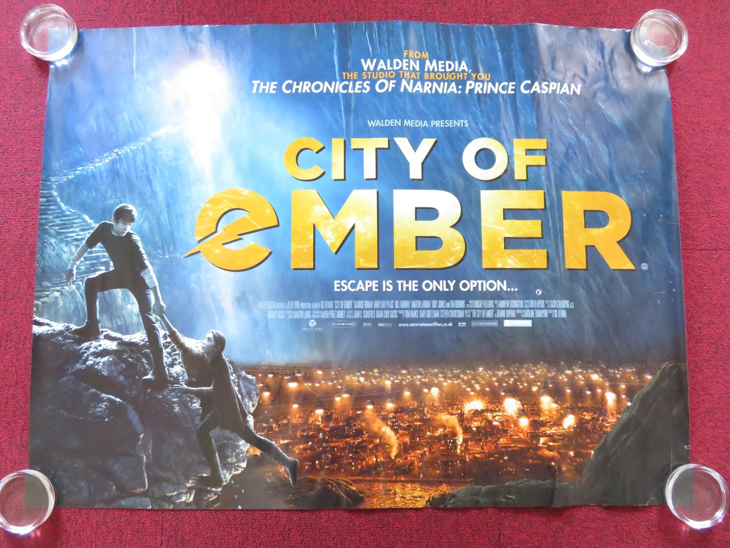 CITY OF EMBER UK QUAD (30"x 40") ROLLED POSTER SAOIRSE RONAN H. TREADAWAY 2008 Rendezvous Cinema Movie posters