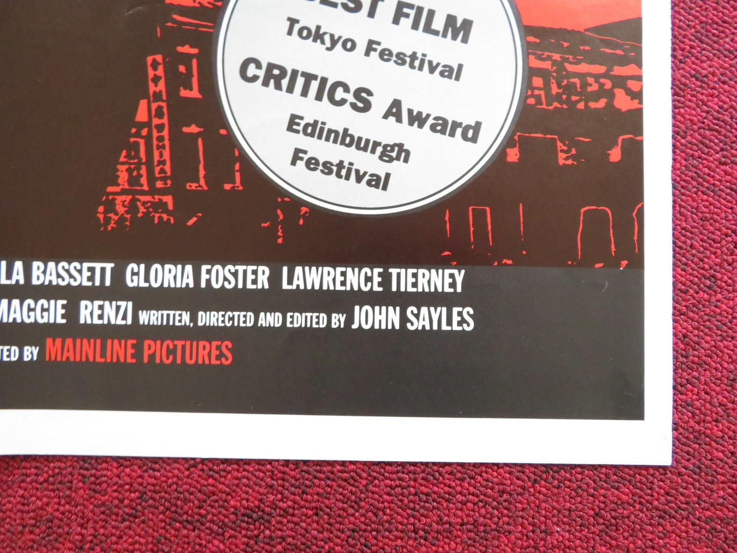 CITY OF HOPE UK QUAD POSTER FOLDED JOHN SAYLES VINCENT SPANO 1991 Rendezvous Cinema Movie posters