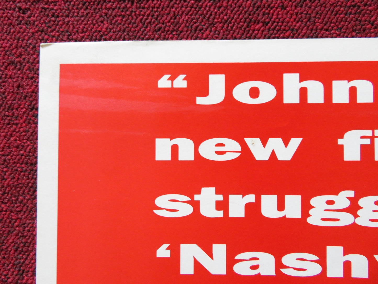 CITY OF HOPE UK QUAD POSTER FOLDED JOHN SAYLES VINCENT SPANO 1991 Rendezvous Cinema Movie posters