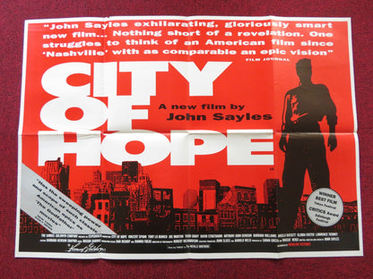 CITY OF HOPE UK QUAD POSTER FOLDED JOHN SAYLES VINCENT SPANO 1991 Rendezvous Cinema Movie posters