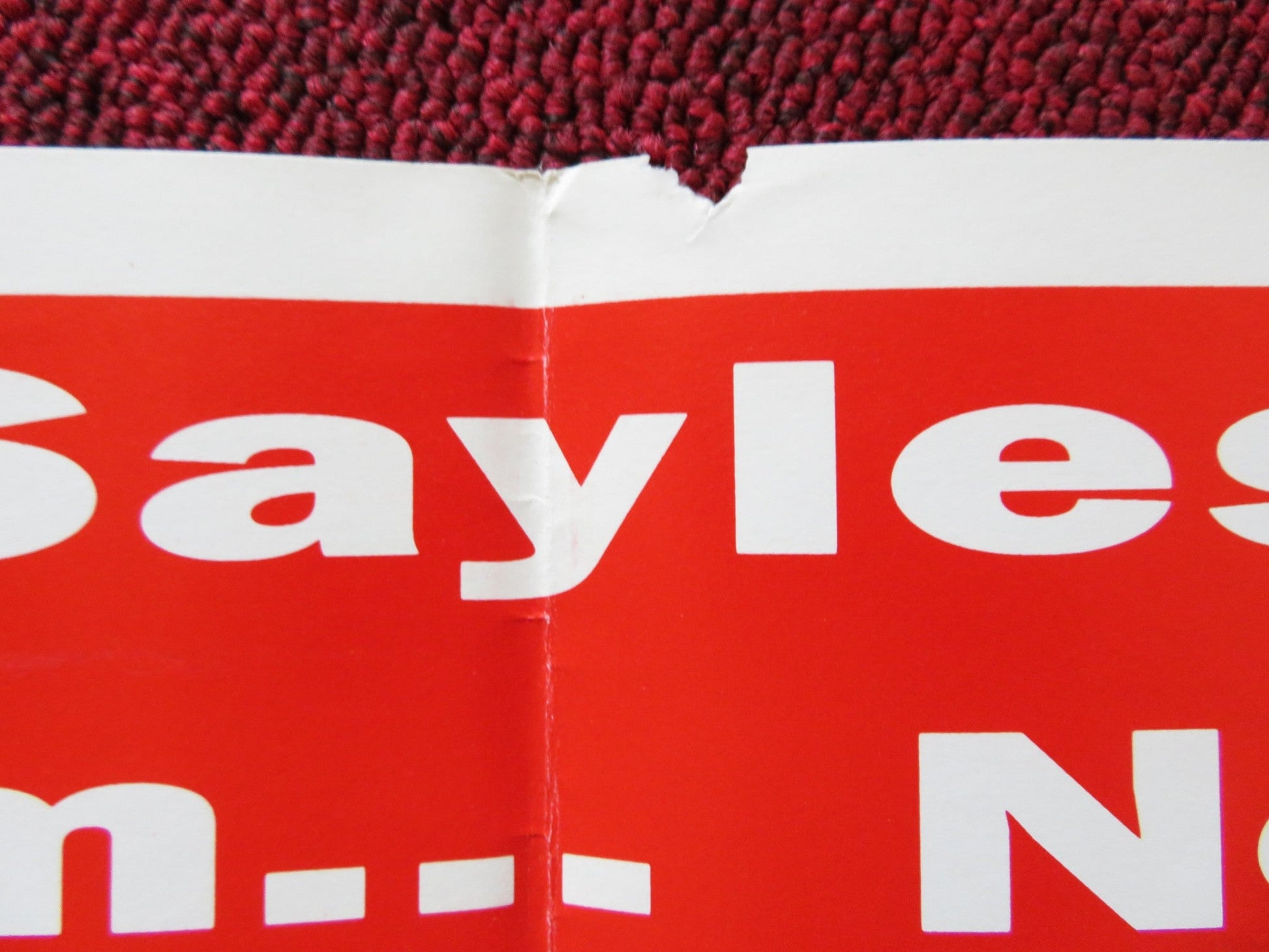 CITY OF HOPE UK QUAD POSTER FOLDED JOHN SAYLES VINCENT SPANO 1991 Rendezvous Cinema Movie posters