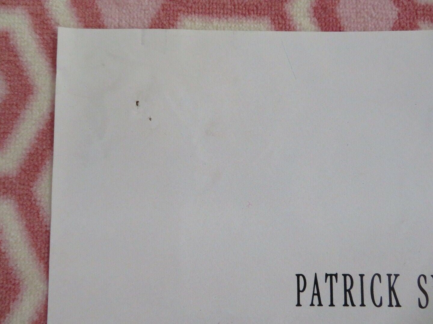 CITY OF JOY BRITISH QUAD (30"x40") POSTER PATRICK SWAYZE ART MALIK 1992 Movie posters