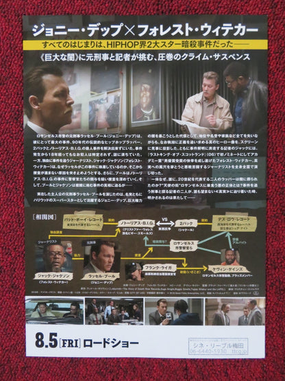 CITY OF LIES JAPANESE CHIRASHI (B5) POSTER JOHNNY DEPP FOREST WHITAKER 2018 Rendezvous Cinema Movie posters