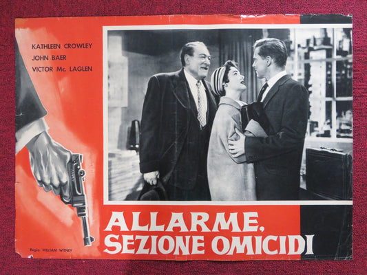 CITY OF SHADOWS ITALIAN FOTOBUSTA POSTER KATHLEEN CROWLEY 1955 Rendezvous Cinema Movie posters
