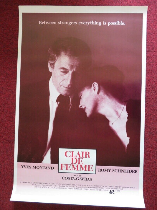 CLAIR DE FEMME / WOMANLIGHT US ONE SHEET ROLLED POSTER ROMY SCHNEIDER 1980 Movie posters
