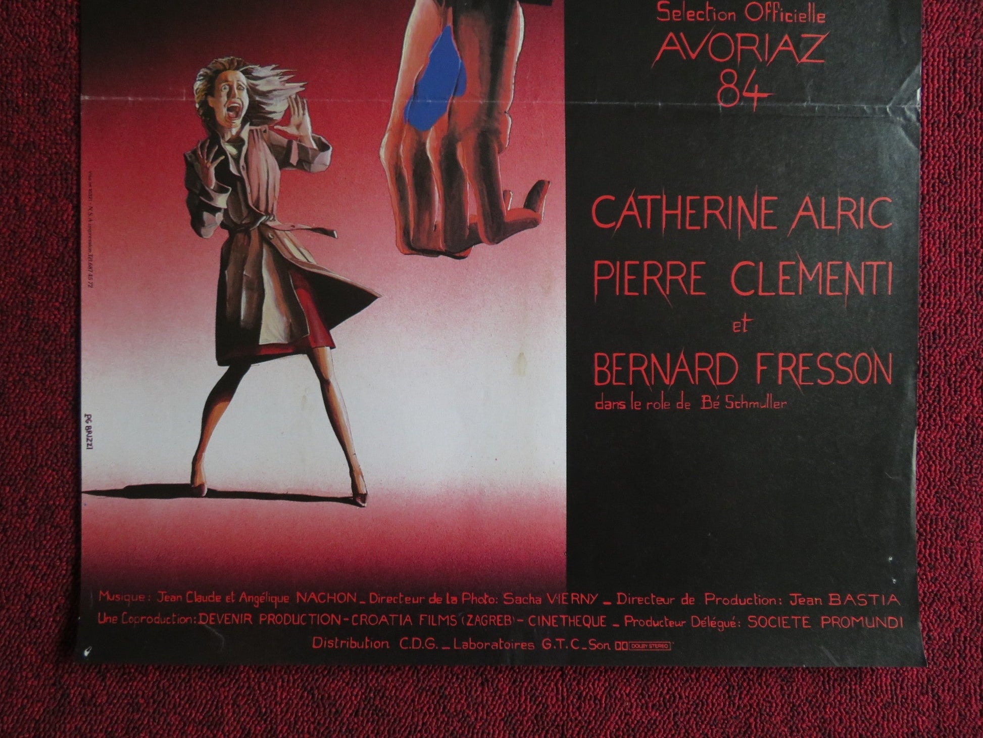 CLASH FRENCH POSTER CATHERINE ALRIC PIERRE CLEMENTI 1984 Rendezvous Cinema Movie posters