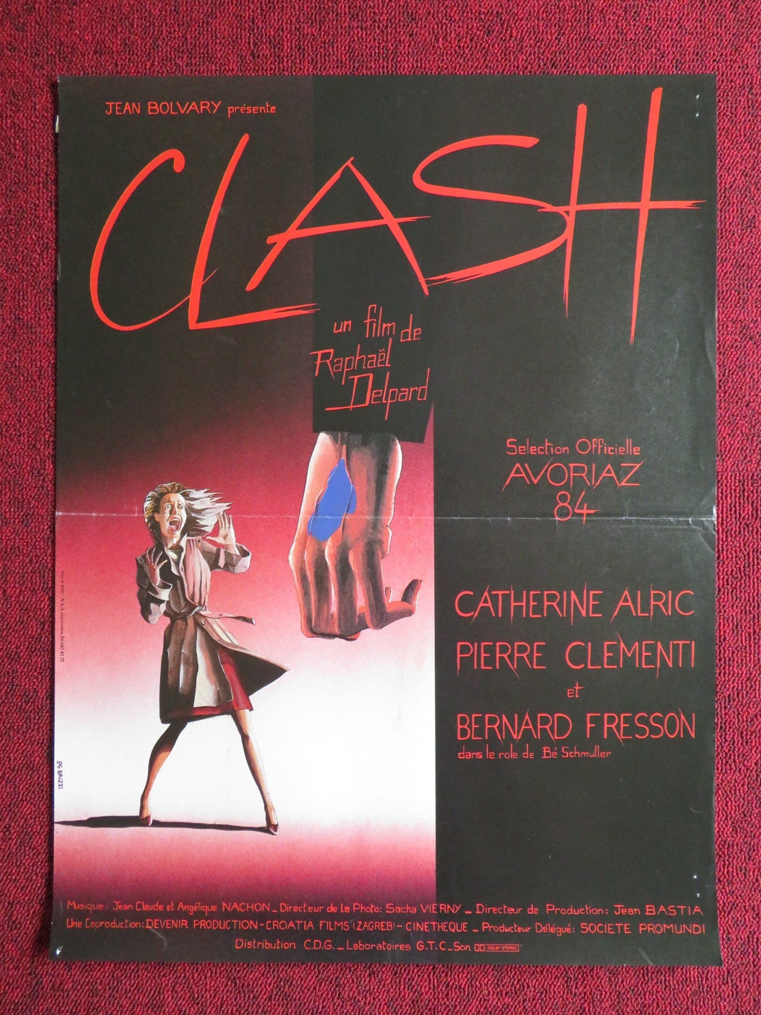 CLASH FRENCH POSTER CATHERINE ALRIC PIERRE CLEMENTI 1984 Rendezvous Cinema Movie posters