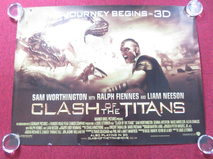CLASH OF THE TITANS - B UK QUAD ROLLED POSTER SAM WORTHINGTON LIAM NEESON 2010 Rendezvous Cinema Movie posters