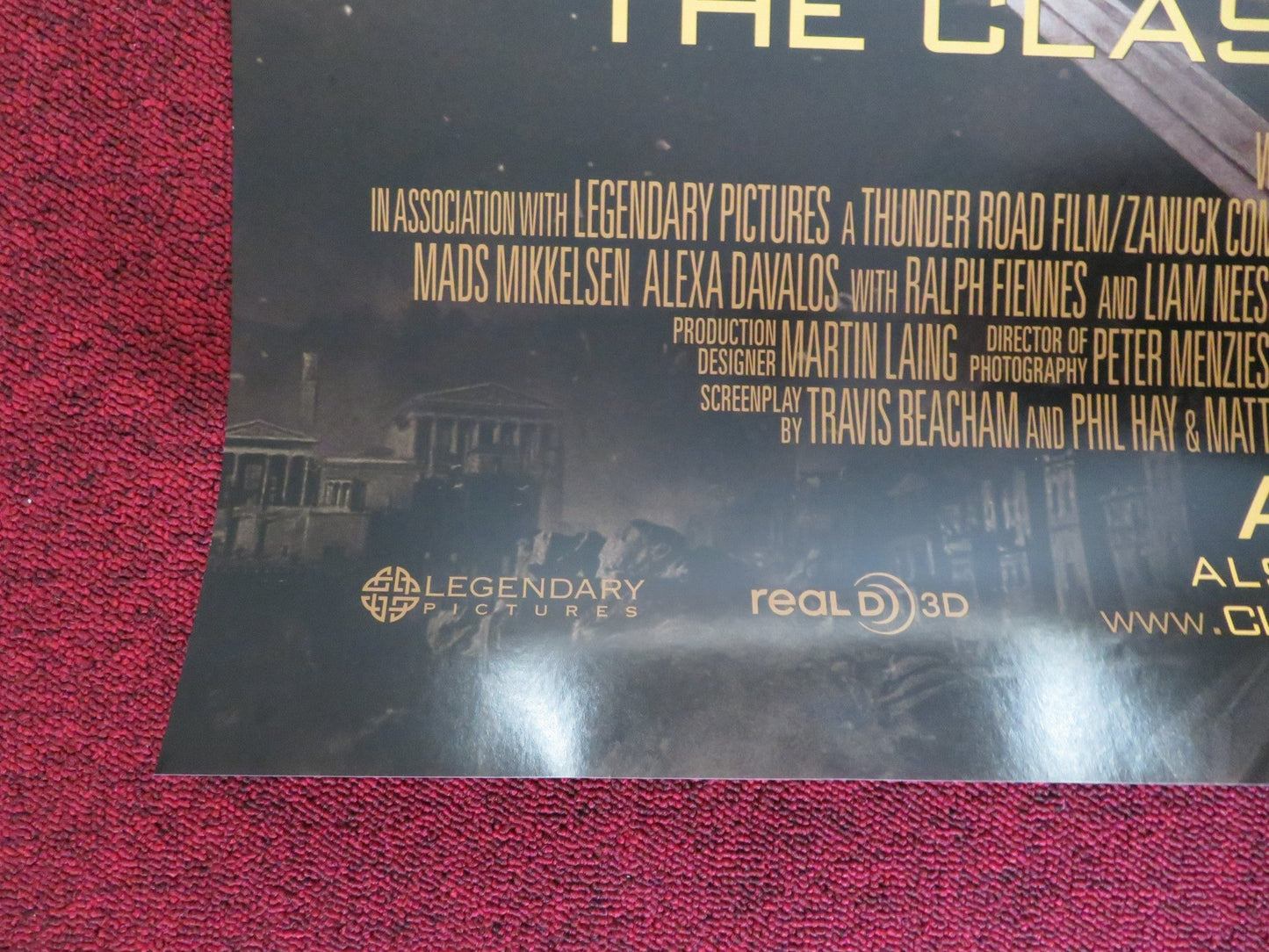 CLASH OF THE TITANS US ONE SHEET ROLLED POSTER SAM WORTHINGTON LIAM NEESON 2010 Rendezvous Cinema Movie posters