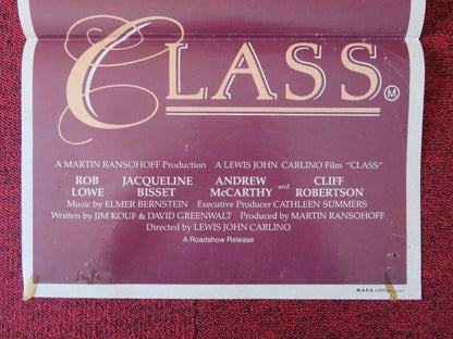 CLASS FOLDED AUSTRALIAN DAYBILL POSTER ROB LOWE ANDREW MCCARTHY 1983 Movie posters