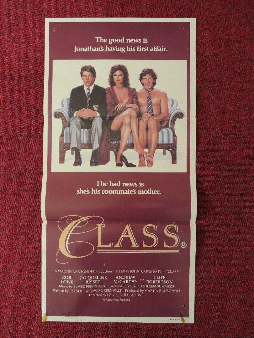 CLASS FOLDED AUSTRALIAN DAYBILL POSTER ROB LOWE ANDREW MCCARTHY 1983 Movie posters