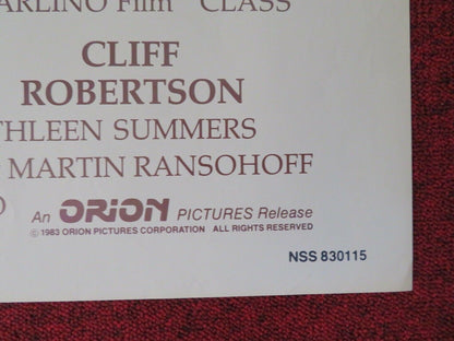 CLASS FOLDED US ONE SHEET POSTER ANDREW MCCARTHY ROB LOWE 1983 Movie posters
