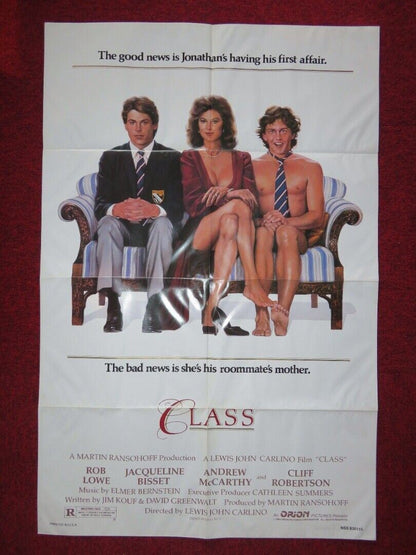 CLASS FOLDED US ONE SHEET POSTER ROB LOWE ANDREW MCARTHY 1983 Movie posters