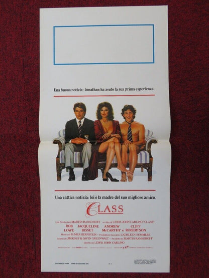 CLASS ITALIAN LOCANDINA (27.5"x13") POSTER ROB LOWE JACQUELINE BISSET 1983 - Rendezvous Cinema