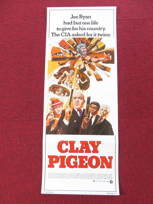 CLAY PIGEON US INSERT (14"x 36") POSTER TELLY SAVALAS ROBERT VAUGHN 1971 Rendezvous Cinema Movie posters