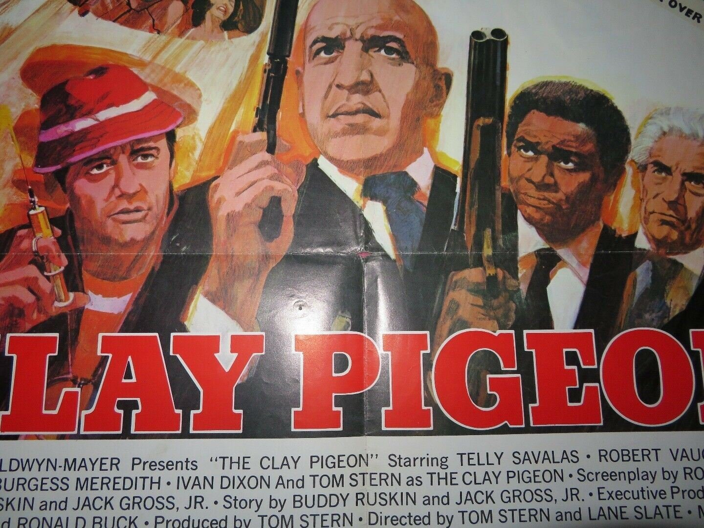 CLAY PIGEON US ONE SHEET POSTER TELLY SAVALAS ROBERT VAUGHN TOM STERN Movie posters